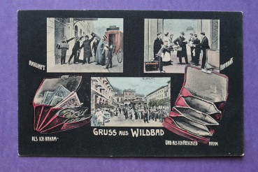 Ansichtskarte AK Gruss Wildbad 1911 Mehrbildkarte Kurplatz